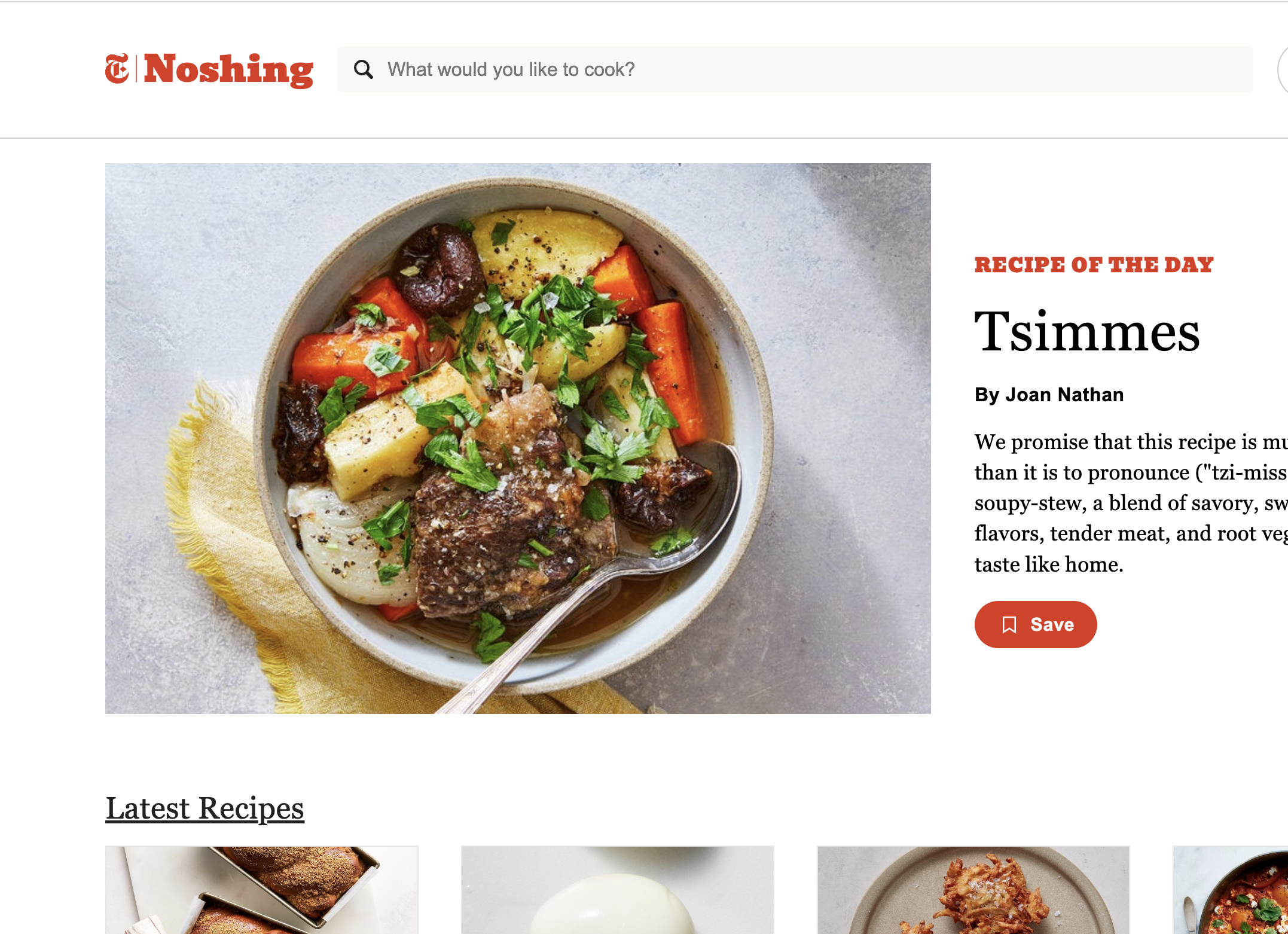 NYT Noshing site